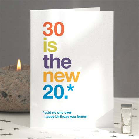 funny 30th birthday card